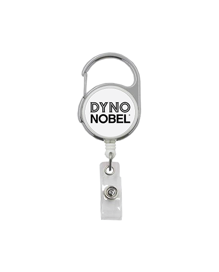Dual Clip Carabiner Badge Reel